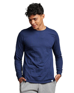 Russell Athletic Unisex Essential Performance Long-Sleeve T-Shirt 64LTTM | Navy - Front