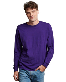 Russell Athletic Unisex Essential Performance Long-Sleeve T-Shirt 64LTTM | Purple - Front