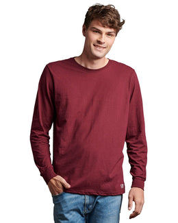 Russell Athletic Unisex Essential Performance Long-Sleeve T-Shirt 64LTTM | Maroon - Front
