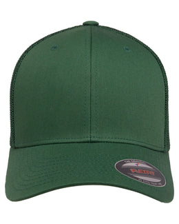 Yupoong Flexfit 6-Panel Trucker Cap 6511 | Evergreen - Front