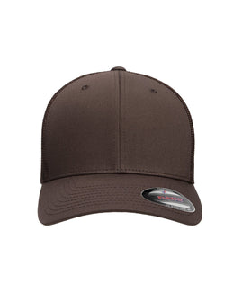 Yupoong Flexfit 6-Panel Trucker Cap 6511 | Brown - Front