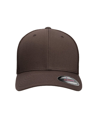 Yupoong Flexfit 6-Panel Trucker Cap 6511 | Brown - Front