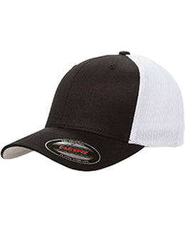 Yupoong Flexfit 6-Panel Trucker Cap 6511 | Black/ White - Front