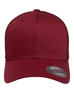 Yupoong Flexfit 6-Panel Trucker Cap 6511 | Cranberry - Front