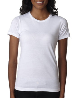 Next Level Ladies CVC Crew Tee 6610 | White - Front