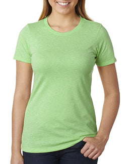 Next Level Ladies CVC Crew Tee 6610 | Apple Green - Front