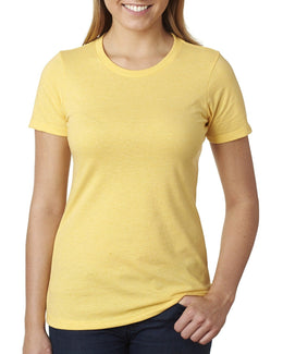 Next Level Ladies CVC Crew Tee 6610 | Banana Cream - Front