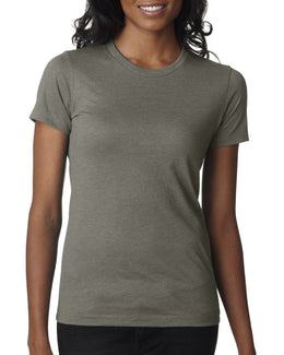 Next Level Ladies CVC Crew Tee 6610 | Warm Gray - Front