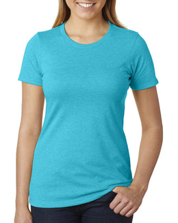 Next Level Ladies CVC Crew Tee 6610 | Bondi Blue - Front