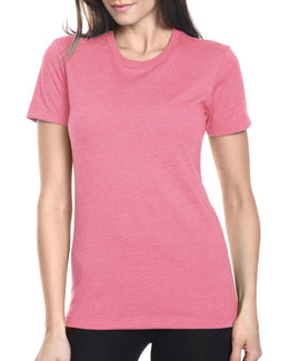 Next Level Ladies CVC Crew Tee 6610 | Hot Pink - Front