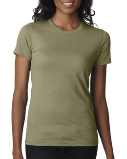 Next Level Ladies CVC Crew Tee 6610 | Light Olive - Front
