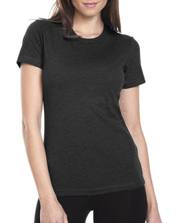 Next Level Ladies CVC Crew Tee 6610 | Black - Front