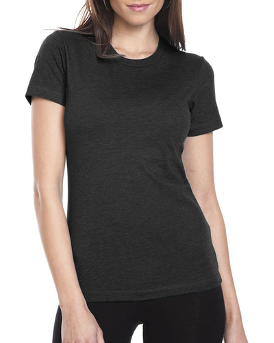 Next Level Ladies CVC Crew Tee 6610 | Black - Front