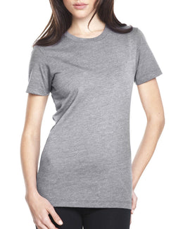 Next Level Ladies CVC Crew Tee 6610 | Dark Hthr Gray - Front