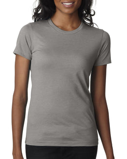 Next Level Ladies CVC Crew Tee 6610 | Stone Gray - Front