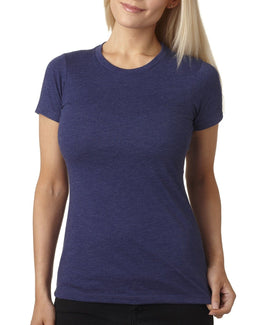 Next Level Ladies CVC Crew Tee 6610 | Storm - Front