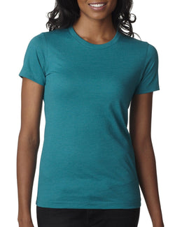 Next Level Ladies CVC Crew Tee 6610 | Teal - Front