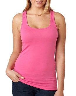 Next Level Ladies Jersey Racerback Tank 6633 | Hot Pink - Front
