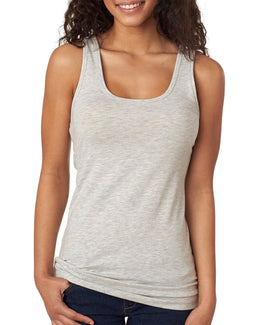 Next Level Ladies Jersey Racerback Tank 6633 | Lt Heather Gray - Front