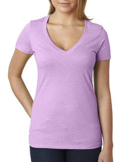 Next Level Ladies CVC Deep V-Neck Tee 6640 | Lilac - Front
