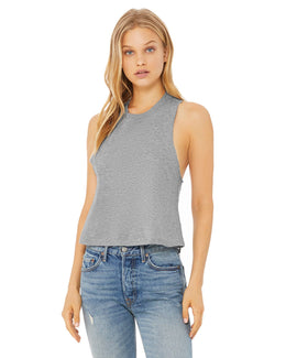 Bella+Canvas Ladies Racerback Cropped Tank 6682 | Athletic Heather - Front