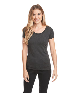 Next Level Ladies Triblend Scoop Neck Tee 6730 | Vintage Black - Front