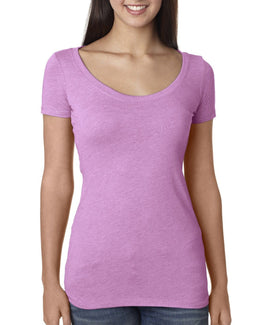 Next Level Ladies Triblend Scoop Neck Tee 6730 | Vintage Lilac - Front