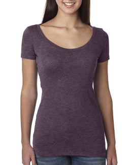 Next Level Ladies Triblend Scoop Neck Tee 6730 | Vintage Purple - Front