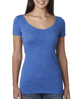 Next Level Ladies Triblend Scoop Neck Tee 6730 | Vintage Royal - Front