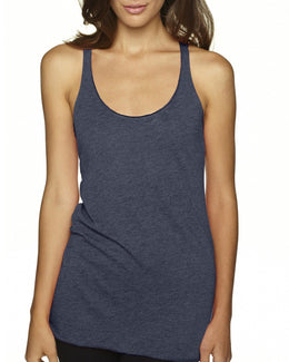Next Level Ladies Triblend Racerback Tank 6733 | Indigo - Front