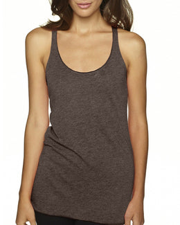 Next Level Ladies Triblend Racerback Tank 6733 | Macchiato - Front