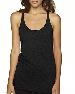 Next Level Ladies Triblend Racerback Tank 6733 | Vintage Black - Front
