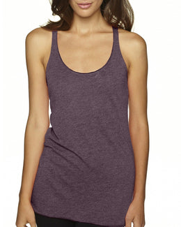 Next Level Ladies Triblend Racerback Tank 6733 | Vintage Purple - Front