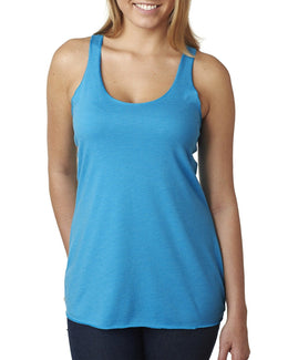 Next Level Ladies Triblend Racerback Tank 6733 | Vintage Turq - Front
