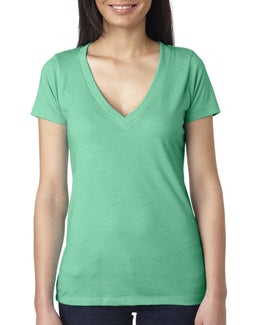 Next Level Ladies Triblend Deep-V Tee 6740 | Envy - Front