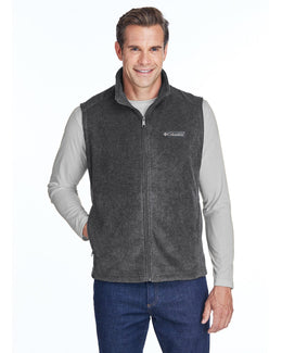 Columbia Men's Steens Mountain Vest 6747 | Charcoal Hthr - Front