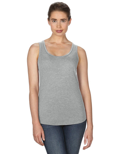Anvil Ladies Triblend Racerback Tank 6751L | Heather Grey - Front