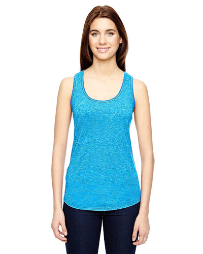 Anvil Ladies Triblend Racerback Tank 6751L | Hthr Carib Blue - Front