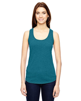 Anvil Ladies Triblend Racerback Tank 6751L | Hth Galap Blue - Front