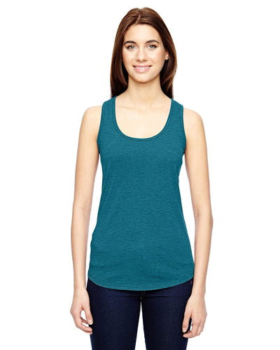 Anvil Ladies Triblend Racerback Tank 6751L | Hth Galap Blue - Front