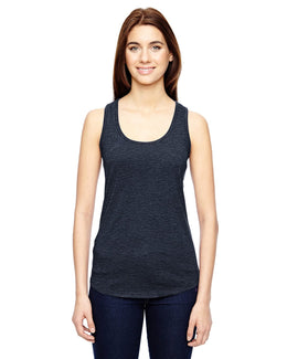 Anvil Ladies Triblend Racerback Tank 6751L | Heather Navy - Front
