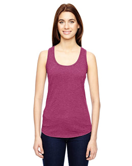 Anvil Ladies Triblend Racerback Tank 6751L | Hthr Raspberry - Front