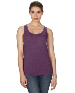 Anvil Ladies Triblend Racerback Tank 6751L | Hth Aubergine - Front