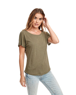 Next Level Ladies Triblend Dolman 6760 | Military Green - Front