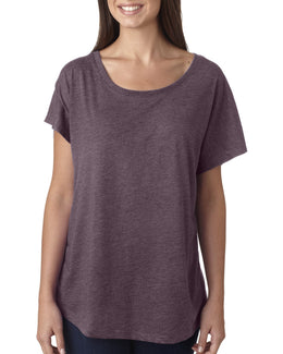 Next Level Ladies Triblend Dolman 6760 | Vintage Purple - Front