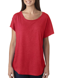 Next Level Ladies Triblend Dolman 6760 | Vintage Red - Front