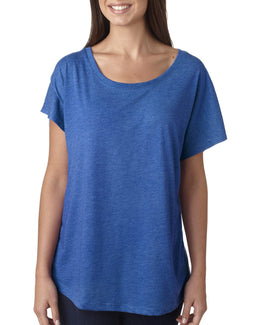 Next Level Ladies Triblend Dolman 6760 | Vintage Royal - Front