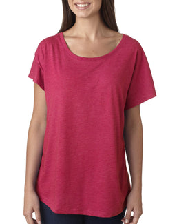 Next Level Ladies Triblend Dolman 6760 | Vintage Sh Pink - Front