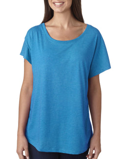 Next Level Ladies Triblend Dolman 6760 | Vintage Turq - Front