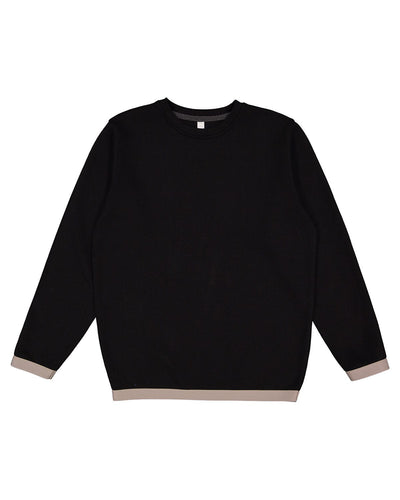 LAT Statement Fleece Crew Sweatshirt 6789 | Black/ Titanium - Front